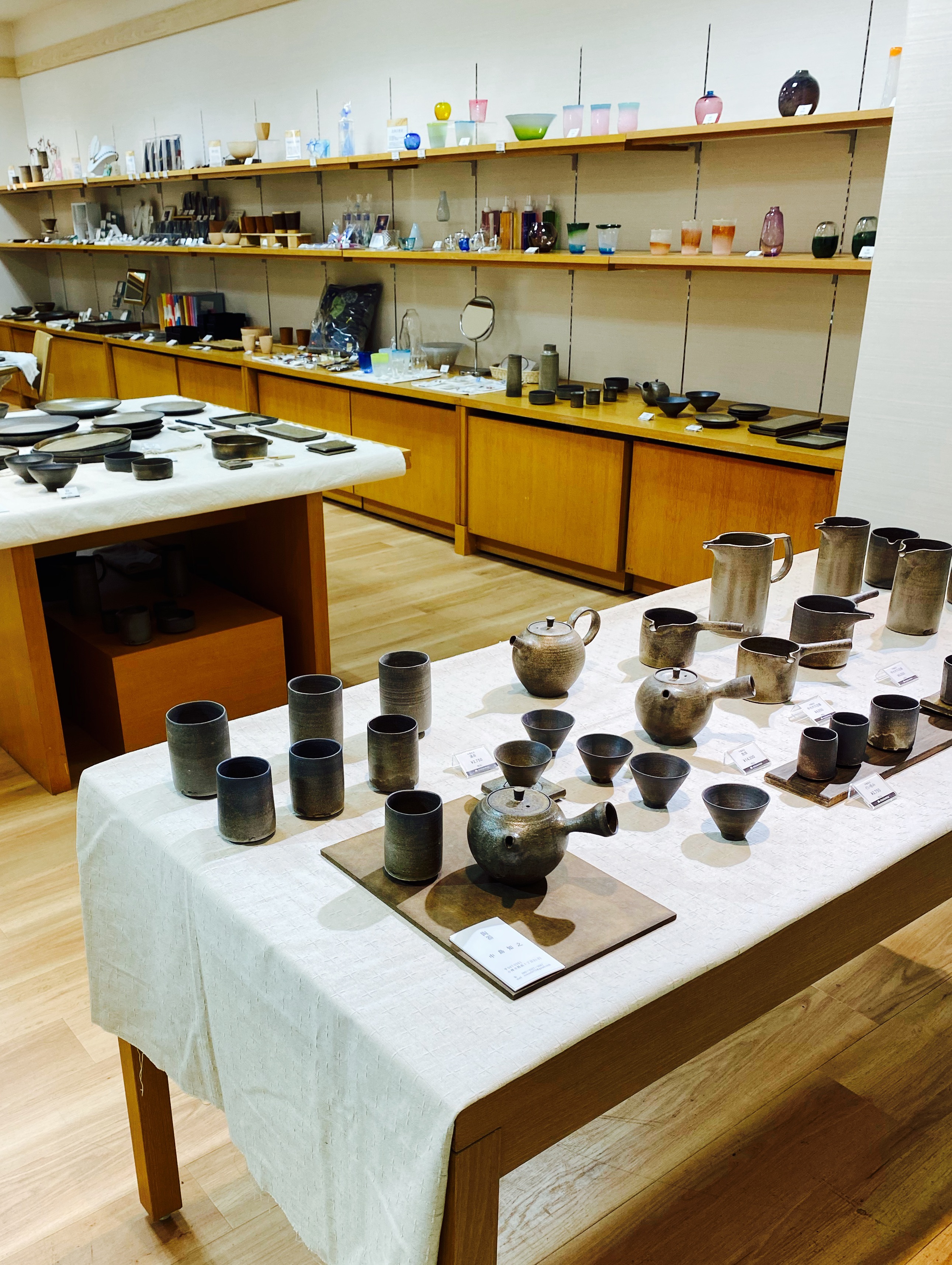 札幌丸井今井で開催中の「こだわりの手仕事ー陶器と硝子」